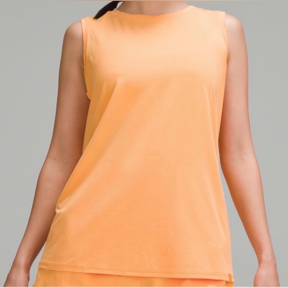 NWT Lululemon Silk-Blend Relaxed-Fit Tank Top in Mango Dream Womens 12
